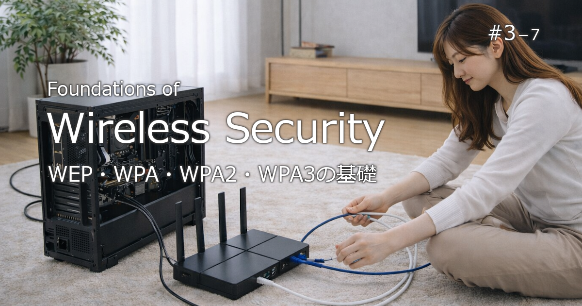 WEP，WPA，WPA2，WPA3のブログに関するアイキャッチ画像