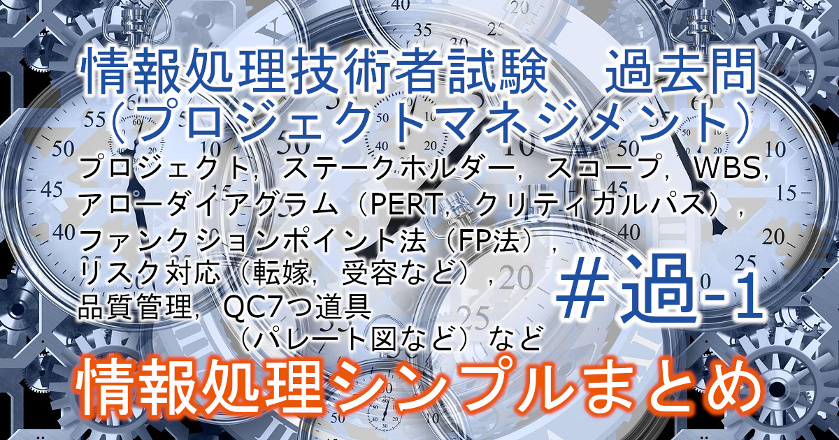 基本情報技術者試験　過去問（プロジェクトマネジメント）に関するブログのアイキャッチ画像